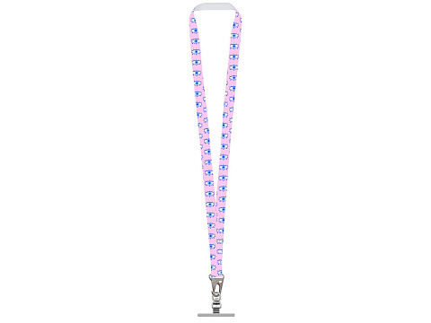 Ланъярд 2,5 см под сублимацию с большим карабином и металлическим держателем для телефона - рис 2.