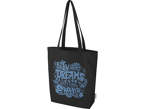 Florida эко-сумка плотностью 270 г/м² - сплошной черный - рис 6.