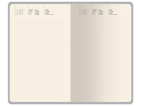 Ежедневник недатированный А5 Valencia, серый - рис 2.