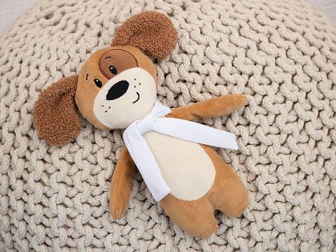 Мягкая игрушка Beastie Toys, собачка с белым шарфом - рис 6.