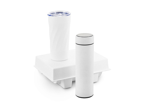 Подарочный набор FAMILY с термосом и термокружкой, белый