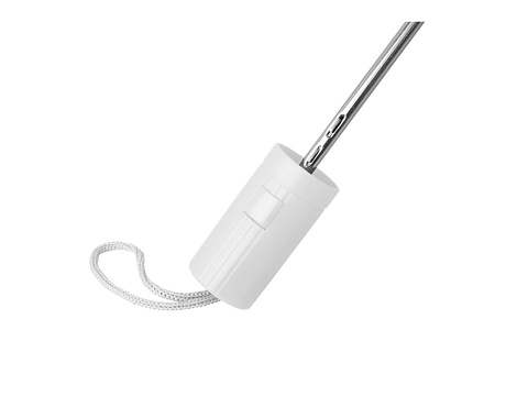 Зонт складной Tulsa, полуавтоматический, 2 сложения, с чехлом, белый (Р) - рис 6.