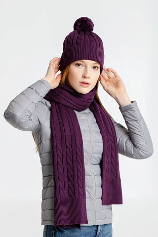 Шарф Heat Trick, баклажановый - рис 7.