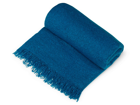 Плед акриловый Mohair, синий - рис 2.