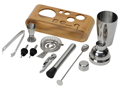 Набор Bartender для приготовления коктейлей на бамбуковой подставке (Р) - рис 2.