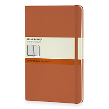 Записная книжка Moleskine Classic (в линейку) в твердой обложке, Large (13х21см), оранжевый коралл