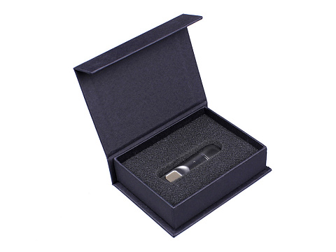 Металлическая флешка со сканером отпечатков пальцев в подарочной упаковке на 128 Гб, серебристый - рис 6.