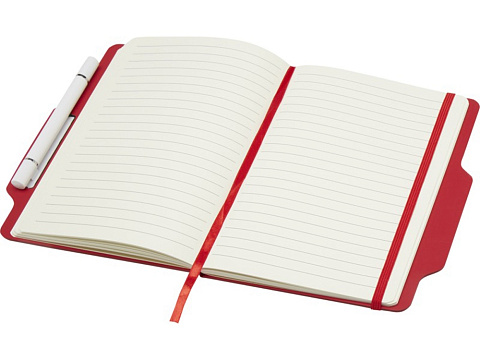 Nexus блокнот формата А5 в твердой обложке с ручкой и карандашом - Красный - рис 4.