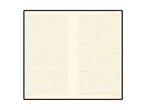 Еженедельник недатированный А6 Metropol, черный - рис 2.