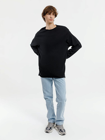 Лонгслив унисекс Siluetti Fuori, черный - рис 8.