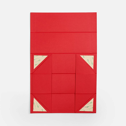 Коробка складная под бутылку Color Jacket Fold, красная - рис 5.