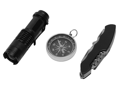 Набор для активного отдыха Decker из компаса, фонарика и мультитула - рис 2.