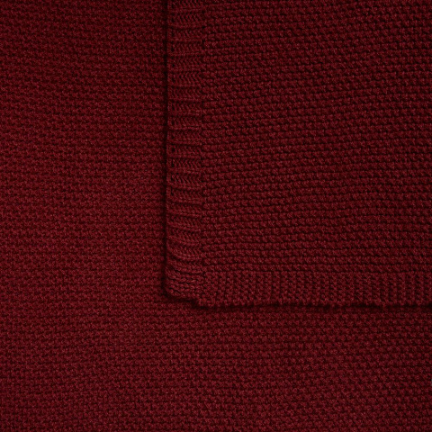 Плед Longview, темно-красный (винный) - рис 5.