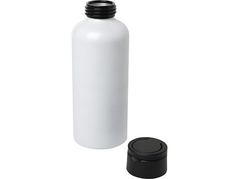 Trinity бутылка для воды из переработанного алюминия, сертифицированного согласно RCS, объемом 600 мл, с крышкой из переработ - Белый - рис 4.