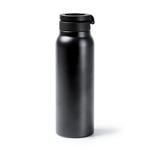 Термобутылка HEYDUD с двойными стенками и корпусом из переработанной нержавеющей стали, черный