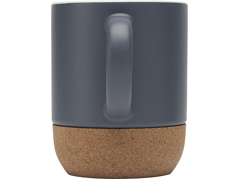 Billie керамическая кружка объемом 300 мл с пробковыми деталями и матовой отделкойм, синий ледяной - рис 3.