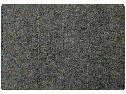 Двустороннее портфолио из рпет-фетра и искусственной кожи Felt, серый - рис 11.