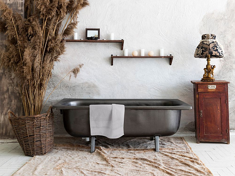 Полотенце Molan, большое, светло-серое - рис 4.