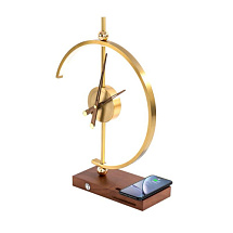 Часы-светильник с беспроводной зарядкой Золотой цикл