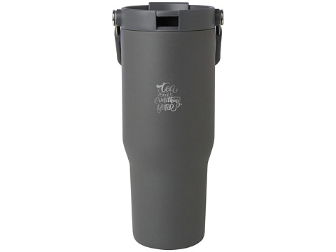 Термостакан Bronx объемом 900 мл из меди и переработанной нержавеющей стали, сертифицированной по стандарту RCS, с вакуумной изоляцией и крышкой с двойной функцией - Серый - рис 7.