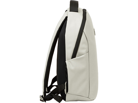 Рюкзак Sofit для ноутбука из экокожи, молочный (Р) - рис 4.