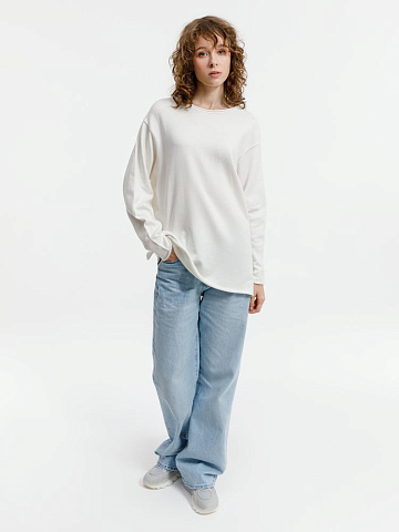 Лонгслив унисекс Siluetti Fuori, молочно-белый - рис 10.