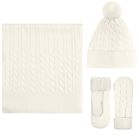 Шарф Heat Trick, белый (молочный) - рис 6.