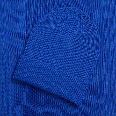 Шарф Nobilis Mono, синий (аква) - рис 5.