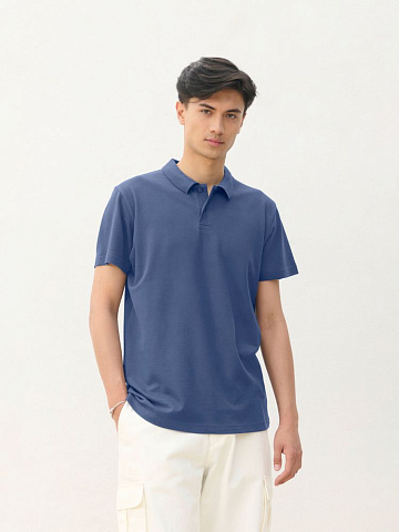 Рубашка поло унисекс Pulse, кобальт (темно-синяя) - рис 5.