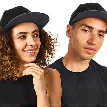 Бейсболка с прямым козырьком Los Angeles 2.0, черный/серый меланж