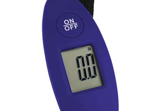 Багажные весы с покрытием soft touch Gravity, синий - рис 3.