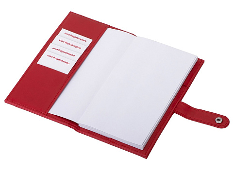 Блокнот-кошелек с сменным блоком А6 Wall Street, 64 листа, красный - рис 4.