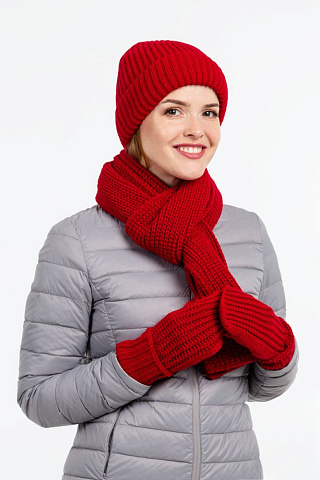 Варежки Nordkyn, глубокий красный - рис 6.