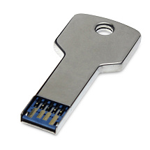 Флешка Ключ на 16 Гб, серебристый
