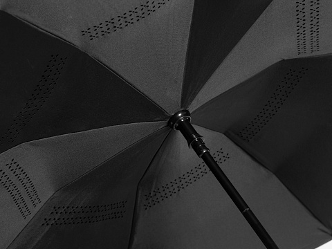 Зонт-трость наоборот Inversa, полуавтомат, черный - рис 5.