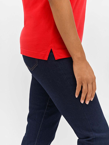 Рубашка поло унисекс Palermo, белая с темно-синим - рис 9.