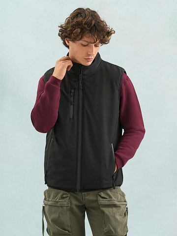 Жилет софтшелл унисекс Falcon BW, черный - рис 6.