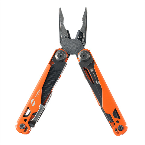 Мультитул Stinger, 107 х 19 мм, 19 функций, сталь, оранжевый корпус, стоунвош, в картонной коробке, в комплекте нейлоновый чехол - рис 4.