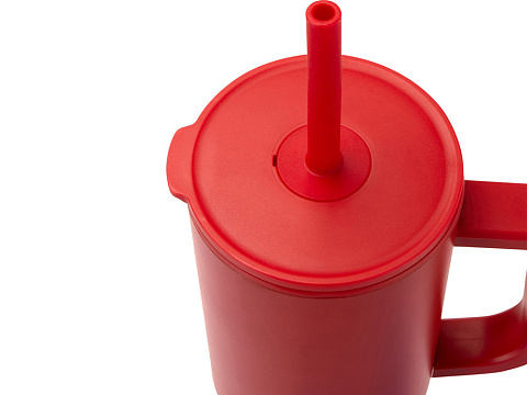 Brady термостакан с силиконовой трубочкой, 900 мл, сертифицированный согласно RCS- Красный - рис 4.
