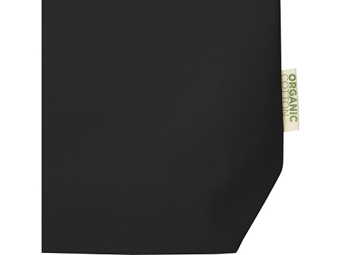 Orissa эко-сумка из органического материала GOTS, плотностью 270 г/м² - сплошной черный - рис 4.