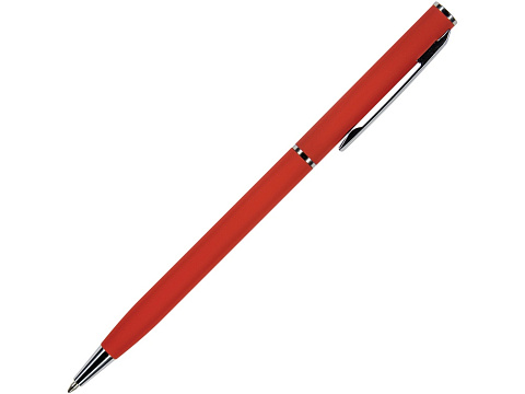 Ручка шариковая автоматическая BrunoVisconti® PALERMO цвет корпуса красный, soft-touch, 0.7 мм