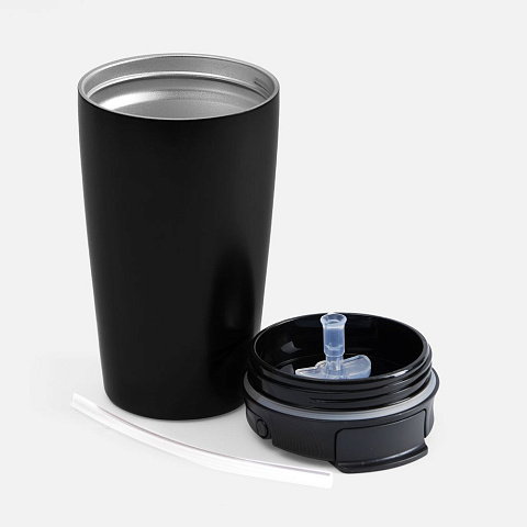 Термостакан с двумя поильниками Duetta, черный - рис 6.