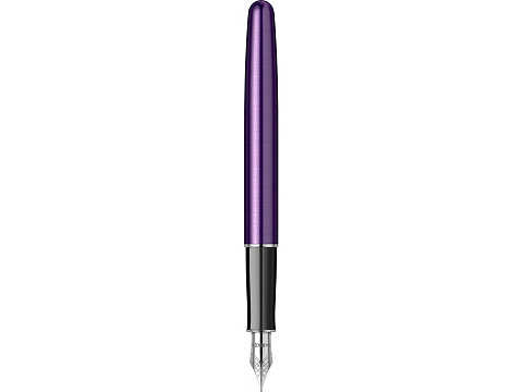 Перьевая ручка Parker Sonnet Essentials Violet SB Steel CT, перо: F, цвет чернил black, в подарочной упаковке. - рис 8.