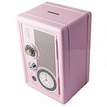 Сейф копилка Радио (розовый)