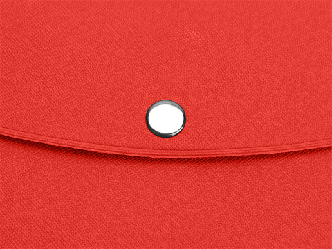 Органайзер для документов на кнопке с отделением для купюр и ручки, упаковка в индивидуальный пакет, красный/серый - рис 3.