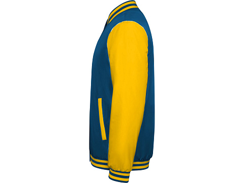 Бомбер утепленный California унисекс, кобальтовый/золотисто-желтый - рис 3.