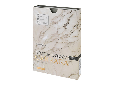 Ежедневник с каменной бумагой недатированный А5 Carrara, серый - рис 9.