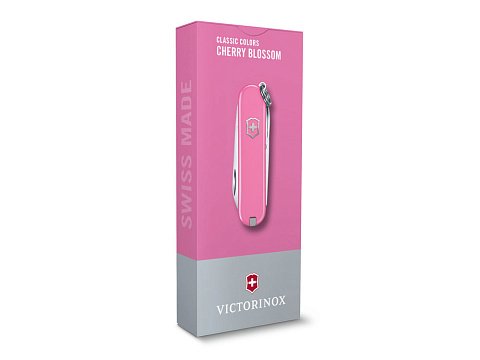 Нож-брелок VICTORINOX Classic SD Colors Cherry Blossom, 58 мм, 7 функций, розовый - рис 4.