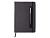 Набор блокнот А5 с магнитным держателем для ручки и подставкой для телефона и металлической шариковой ручкой NotaBene, черный - миниатюра - рис 3.