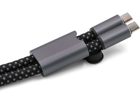 Ремешок-держатель для телефона с зарядным кабелем USB-C - USB-C Lany Wristband Charge Eco, серый - рис 7.